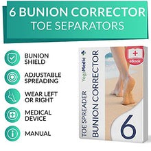 Load image into Gallery viewer, Bunion Corrector Toe Separators (6Pcs, Transparent, 0% BPA) - Hallux Valgus Soft Silicone Pads, Bunion Support, Splint for Overlapping Toes Straightener