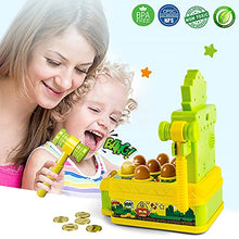 Load image into Gallery viewer, VATOS Whack Game Toy with Mole,Mini Electronic Arcade Game,Pounding Bench Coin game with 2 Hammers Toy,Interactive Educational Developmental Game for Toddlers Kids Girls and Boys Age 3 4 5 6 Years Old