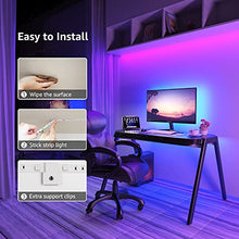 Load image into Gallery viewer, LED Strip Light with Remote 5M, Lepro Dimmable RGB LED Strips Colour Changing Room Lights, Stick on LED Lights for Bedroom, Kitchen, Kids Room (Plug and Play, 150 Bright 5050 LEDs)