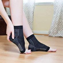 Load image into Gallery viewer, 6 Pairs dr Sock Soothers Socks Anti Fatigue, Vita Wear Copper Infused Magnetic Foot Support Compression Sock (6*Skin, L/XL)