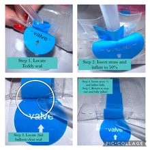 Load image into Gallery viewer, LavaRose Baby shower decorations baby birthday balloons christening decorations with inflatable teddy inside and ribbon. 24 inch balloon Choose boy or girl (Baby Pink)