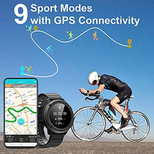 Load image into Gallery viewer, IOWODO X5 Smart Watch for Men, Women 1.3in Full Touch Screen Fitness Tracker w Heart Rate Sleep Monitor, 5ATM Waterproof Fitness Watch w Calorie Step Counter, Smartwatch for iPhone Android Phones