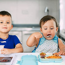 Load image into Gallery viewer, SGAONSN Kids Lunch Box, Bento Box for Kid with 6 Compartments, BPA Free Plastic Picnic Snack Salad Boxes Baby Bento Boxes(Blue)
