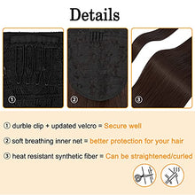 Load image into Gallery viewer, ZAIQUN Long Straight Ponytail Extension 28 inch Wrap Around Ponytail Synthetic Hair Extensions Clip in Ponytail Hairpiece for Women(28'', Medium Brown)