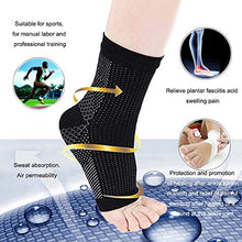 Load image into Gallery viewer, Dr Sock Soothers for Swollen feet 4 Pairs of Plantar Fasciitis Foot Care Compression Socks with Ankle &Arch Support for Ladies Women & Men Running… (White, S/M)
