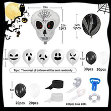 Load image into Gallery viewer, Halloween Balloon Arch Kit, Halloween Party Decorations Balloon Garland Arch Kit, White and Black Balloon Arch Kit for Halloween Party Indoor Outdoor
