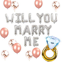 Load image into Gallery viewer, JeVenis 12 PCS Silver Will you marry me Balloons Marry Me Balloons Marriage Proposal Ideas Wedding Proposal Decorations Decor