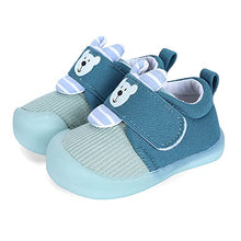 Load image into Gallery viewer, MASOCIO Baby Boy Shoes Infant Toddler First Walking Shoes Trainers 6-12 Months Size 2.5 UK Child Blue (Size Correction 3 to 2.5)