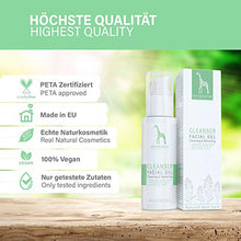 Load image into Gallery viewer, Face Wash Gel with PURE ORGANIC Aloe Vera, Hyaluronic Acid and Salicylic Acid - VEGAN - 125 ml Face Cleanser for Normal, Combination and Blemish-Prone Skin - Natural Facial Care for Men and Women