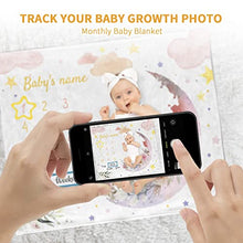Load image into Gallery viewer, Personalised Baby Blanket for Newborn - Baby Milestone Blanket - Original Printing Baby Blanket for Girls and Boys - Unique Lovely Design & Super Soft Flannel, Baby Photos Gifts, 30X40 in