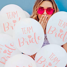 Load image into Gallery viewer, 12pk Team Bride Hen Party Balloons | Hen Do Wedding Decor Helium Balloon | Wedding Decorations Hen Party Supplies