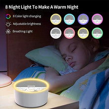 Load image into Gallery viewer, RENPHO White Noise Machine Rechargeable, Sound Machine with 8 Night Light for Baby Sleep, Sleep Machine Non-looping 29 HI-FI Soothing Sounds for Relaxation, for Travel, Home, Office Privacy