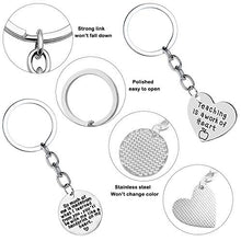 Load image into Gallery viewer, FineGood 6 pcs Teacher Appreciation Gifts Keychains, Heart & Circle Thank You Jewelry Keyrings Decoration Graduation Gifts for Teachers