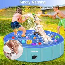 Load image into Gallery viewer, IDUMA Dog Pool Foldable Pet Swimming Pool PVC Non-Slip Paddling Pool for Pets & Kids Dog Paddling Bathing Tub for Indoor/Outdoor (Gift with Pet Bath Brush) Medium 80x20cm