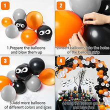 Load image into Gallery viewer, Halloween Balloon Arch Kit, Black Orange Balloon Garland Kit with Big Spider Latex Balloon, Halloween Balloon Decorations Set for Halloween Party Decor Indoor Outdoor