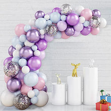 Load image into Gallery viewer, GREMAG Balloons Arch Kit, 105PCS Purple Balloon Garland Kit Balloons Arch Kit, Latex Balloons Party Balloons for Birthday Decoration Party Supplies Wedding Party Decoration Supplies