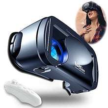 Load image into Gallery viewer, VR Headsets With Remote Controller 3D Glasses Virtual Reality Headset For VR Games & 3D Movies,Eye Care System For IOS And Android Smartphones (Black)