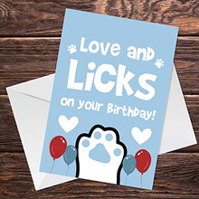 Load image into Gallery viewer, Red Ocean Happy Birthday Card From The Dog Pet Theme Novelty Card For Dog Lover Mum Dad Husband Wife
