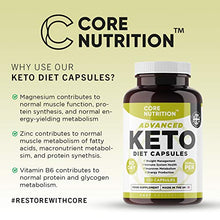 Load image into Gallery viewer, Keto Diet Pills - Advanced Keto Supplement for Men & Women - 2 Month Supply - MCT Oil, Green Tea, Vitamins & Minerals - Normal Carbohydrates and Fatty Acids Metabolism - Made in UK by Core Nutrition
