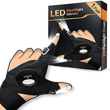Load image into Gallery viewer, Father's Day Gifts Gloves with Lights - Gifts for Men Women Him Fishing Accessories LED Gloves Gadgets for Dad, Flashlight Lights Gloves for Walk the Dog | Repair | Working