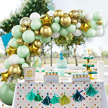 Load image into Gallery viewer, Green Balloon Garland Kit, 79pcs Green Balloon Garland Arch, Confetti Latex Balloon Foil Balloon for Boy's Birthday Baby Shower Wedding Anniversary Jungle Safari Party Decoration