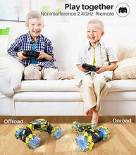 Load image into Gallery viewer, RC Stunt Car with Gesture Control, Remote Control Car Crawler, 4WD Transform On Road Off Road All Terrains, RC Monster, Eletric Toy Vehicle with 2 Rechargeable batteries for Boys Kids Teens Adults