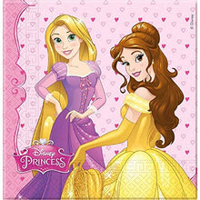 Load image into Gallery viewer, Disney Princess Party Supplies Girls Complete Birthday Party Tableware Set 16 Guests- Disney Princess Plates Cups Napkins Tablecloth