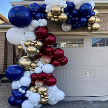 Load image into Gallery viewer, Balloon Arch Kit Burgundy Blue, Balloon Garland Kit Navy Blue Balloons Burgundy Balloons Balloon Garland Kit 106 PCS Balloon Arch Kit for Wedding Birthday Decorations Anniversary Decorations