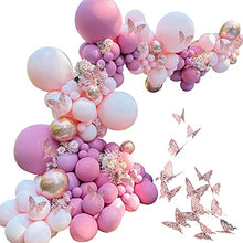 Load image into Gallery viewer, R-timer 130 PCS Rose and Pink Balloon Garland Arch Kit, Latex Balloons Rose Gold Butterfly Stickers Wall Decor for Wedding Party Birthday Bridal Shower Baby Shower Girl Boy Decoration