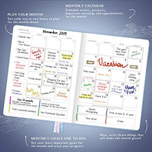 Load image into Gallery viewer, Legend Planner PRO – Deluxe Weekly & Monthly Life Planner to Increase Productivity and Hit Your Goals. Time Management Organizer Notebook – Undated – 18 x 25.5cm Hardcover + Stickers – Periwinkle