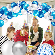 Load image into Gallery viewer, iZoeL Blue Balloon Arch Kit for Boys Girls Men Women -Baby Shower Birthday Party Decorations Supplies - with Tape Strips Tie Tools Flower Clips Star Confetti Balloons Garland