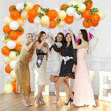 Load image into Gallery viewer, Orange Yellow White Theme Party Balloon Garland Arch kit with Artificial Willow Leaves for Little Cutie Birthday Sunshine Baby Shower Bridal Shower Party Decoration