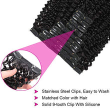 Load image into Gallery viewer, Ms Taj Afro Kinky Curly Clip in Hair Extensions 20 Inch Real Human Hair 10pcs Clips in Human Hair Extensions for Black Women