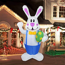 Load image into Gallery viewer, æ— 6Ft Easter Inflatables Bunny, Standing Inflatables Bunny with LED Lights, Easter Holiday Decorations for Yard Garden Outdoor Ornaments