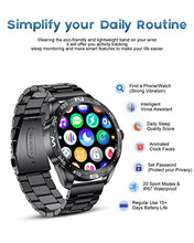 Load image into Gallery viewer, Smart Watch for Men, Bluetooth Call Voice Dial Chat Fitness Tracker with 24/7 Heart Rate Blood Pressure Sleep Monitor Step Counter, 1.32'' HD Colour Display IP67 Waterproof Pedometer for iOS Android
