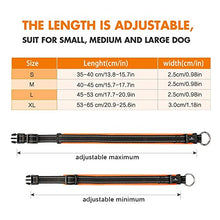 Load image into Gallery viewer, MASBRILL Adjustable Dog Collar, Reflective Nylon Dog Collar with Soft Neoprene Padded, Breathable Pet Collar for Puppy Small Medium Large Dogs, Lightweight Comfortable Dog Collars.Orange, L