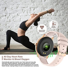 Load image into Gallery viewer, Smart Watch for Women, Full Touch Fitness Tracker Watch with Blood Oxygen, Blood Pressure, Heart Rate and Sleep Monitor, Message Notification, IP68 Waterproof Step Counter Watch for Android iphone