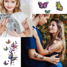Load image into Gallery viewer, AIEX 30pcs Butterfly Temporary Tattoos 140 Various Styles Flowers Butterfly Tattoos Stickers Waterproof 3D Tattoos for Party Favors Daily Costumers