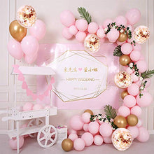 Load image into Gallery viewer, Valentines Day Decorations Pink Balloon Arch Kit 117PCS 5M Latex Balloon Garland Kit with Rose Gold Pink Balloons Confetti Balloons Metallic Balloons Valentines Balloon Garland for Valentines Party