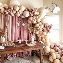 Load image into Gallery viewer, Blush Ivory Balloons Garland Kit Pastel Ivory White Rose Gold Metallic Balloons Arch kit for Kids Adult Birthdays Weddings Receptions Decor