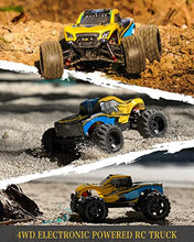 Load image into Gallery viewer, Remote Control Car 1/16 RC Cars 50km/h Off Road RC Cars for Adults, 4WD High Speed Monster Truck, Radio Controlled Car Race Buggy Car for Children and Boys - Yellow 162