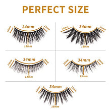 Load image into Gallery viewer, Magnetic Eyelashes with Magnetic Eyeliner Kit -5 Pairs Upgraded 3D 5D Magnetic Eyelashes Kit & 2 Tubes of Magnetic Eyeliner, Reusable, No Glue
