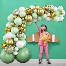 Load image into Gallery viewer, Green Balloon Garland Kit, 79pcs Green Balloon Garland Arch, Confetti Latex Balloon Foil Balloon for Boy's Birthday Baby Shower Wedding Anniversary Jungle Safari Party Decoration