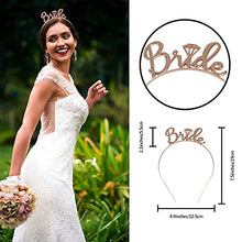 Load image into Gallery viewer, AIBAOBAO Bride to Be Sash, Hen Party Accessories Include Bride Headband Tiara, Veil with Comb, Sash, Tattoos, Bride to Be Gifts Decorations for Wedding, Bridal Shower, Bachelorette Party
