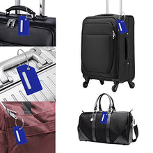 Load image into Gallery viewer, Silicone Luggage Tag with Name ID Card Perfect to Quickly Spot Luggage Suitcase by CPACC (Blue 5 Pack Tags)