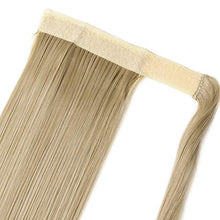 Load image into Gallery viewer, Silk-co Ponytail Hair Extension One Piece Clip in on Pony Tail Synthetic Straight Hairpieces 23inch Blond&Bleach Blond