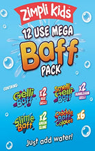 Load image into Gallery viewer, 12 Use Mega Value Baff Pack from Zimpli Kids, 4 x Gelli Baff, 2 x Slime Baff & 6 x Crackle Baff, Children's Sensory & Bath Toy, Certified Biodegradable Gift