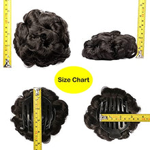 Load image into Gallery viewer, MEIRIYFA Scrunchy Scrunchie Hair Bun Updo Hairpiece Synthetic Hair Bun Extension with Claw Accessories for Women Wedding Daily Party (Black)