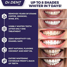 Load image into Gallery viewer, DrDent Premium Teeth Whitening Strips - 20 Whitening Sessions - Non-Sensitive Formula - 40 Peroxide Free Whitening Strips - Safe for Enamel + Mouth Opener Included