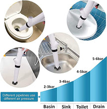 Load image into Gallery viewer, Sahara Brands Heavy Duty Plunger | 9 In 1 Powerful Air Pressured Toilet Plunger Kit for Clogged Toilets, Drains, Sinks and Gutters | Plungers for Bathroom with Built-In Pump and Multiple Attachments